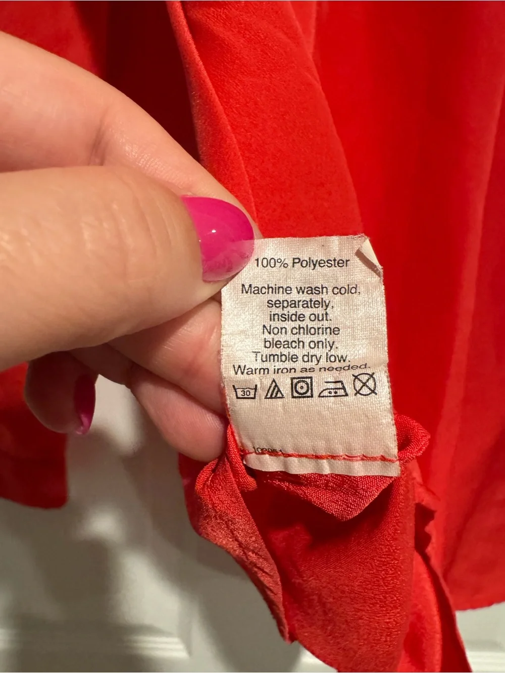 J.Crew Red Long-Sleeve V-Neck Blouse